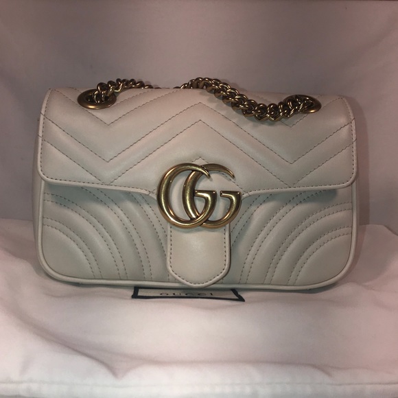 Gucci Handbags - White GG Marmont matelassé mini bag
